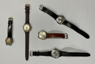 Five vintage wristwatches, Rotary, Regent, Excalibur, Lauris, etc