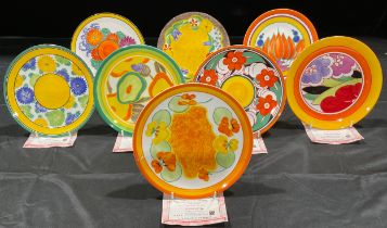 A set of eight Wedgwood, Clarice Cliff collector's plates, Bradford Exchange limited editions,