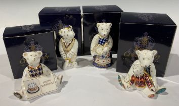 A Royal Crown Derby miniature Bear figure, Mummy and Charlotte, printed mark in red, first