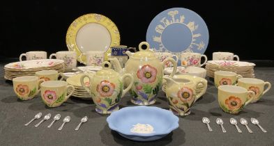 Ceramics - a collection of Royal Crown Derby Posies pattern, including a part tea service, pin