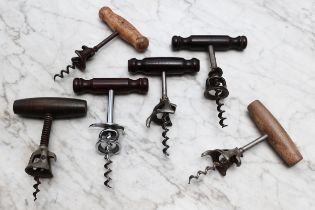 Helixophilia - an American T-type Williamson bell cap direct-pull corkscrew, turned rosewood handle,