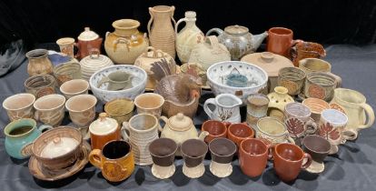 Studio Pottery - a collection of 20th century studio pottery, including vases, tea and table ware,