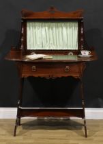 An Arts & Crafts mahogany writing desk, in the manner of Liberty & Co, 123cm high, 92cm wide, 48cm