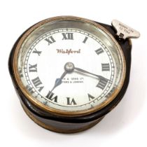 Automobilia - a vintage car dashboard timepiece, 7.5cm silvered clock dial, inscribed Watford, North