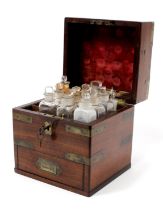 Medical Interest - a George III/IV brass bound mahogany apothecary box, by Springweiler & Co,