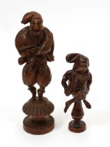 Nutcrackers - a 19th century French novelty screw-action table top figural nut cracker, carved as