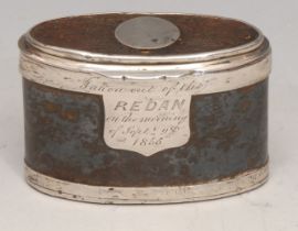 The Crimean War - a 19th century battlefield relic snuff box, formed from a section of Russian sabre