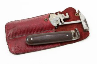 Machirology - an early 20th century pocket knife multi-tool, two-piece rosewood grip, with six
