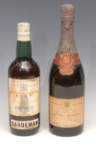 A bottle of Louis Roederer, Reims, Extra Dry Champagne, 1941, Reserve For Great Britain, imported