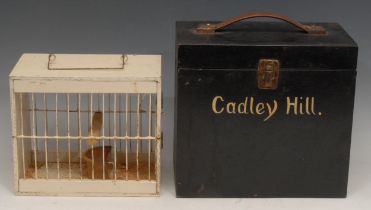 Coal Mining Interest - Cadley Hill (Swadlincote) a miner's canary cage, scratch built, with wooden
