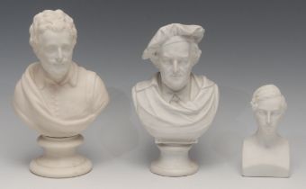 Literature, Drama and Music - a 19th century parian ware bust, of Ben Johnson (1572 - 1637), by