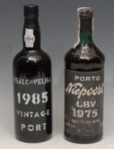 A Bottle of Niepoort LBV 1975, bottled in 1979; a bottle of Real Cavelha 1985 Vintage Port (2)