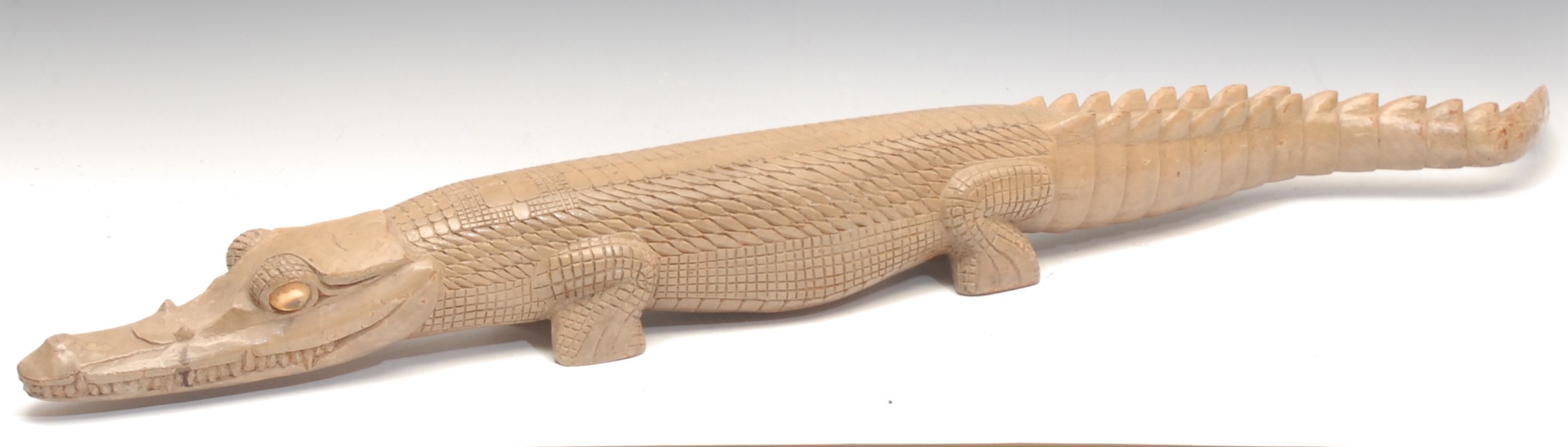 Tribal Art and the Eclectic Interior - a Papua New Guinea bowl, carved as a crocodile, cowrie - Image 6 of 7