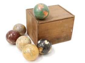 Cartography and Interior Decoration - a collection of model terrestrial globes, printed paper gores,