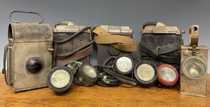 Coal Mining Interest - a miner's headlamp, Oldham & Son, Denton Manchester, with Lamp Type GT/GTL