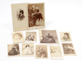 Photography - The British Royal Family - a collection of Victorian cabinet card and carte de