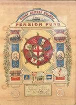 Railwayana - a Victorian certificate, Great Eastern Railway Pension Fund, named to Mr John Francis