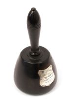 Masonic and Friendly Society Interest - an Edwardian silver mounted ebony presentation mallet, Lodge