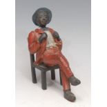A cold painted bronze, of a Mississippi dandy, 13cm high