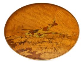 An Australian Art Deco period marquetry gallery tray, by Ricketts & Thorp Pty Ltd, Rockdale, New