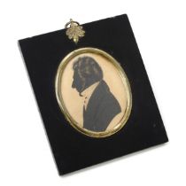 English/Irish School (early 19th century), a silhouette, of a gentleman, bust-length facing to