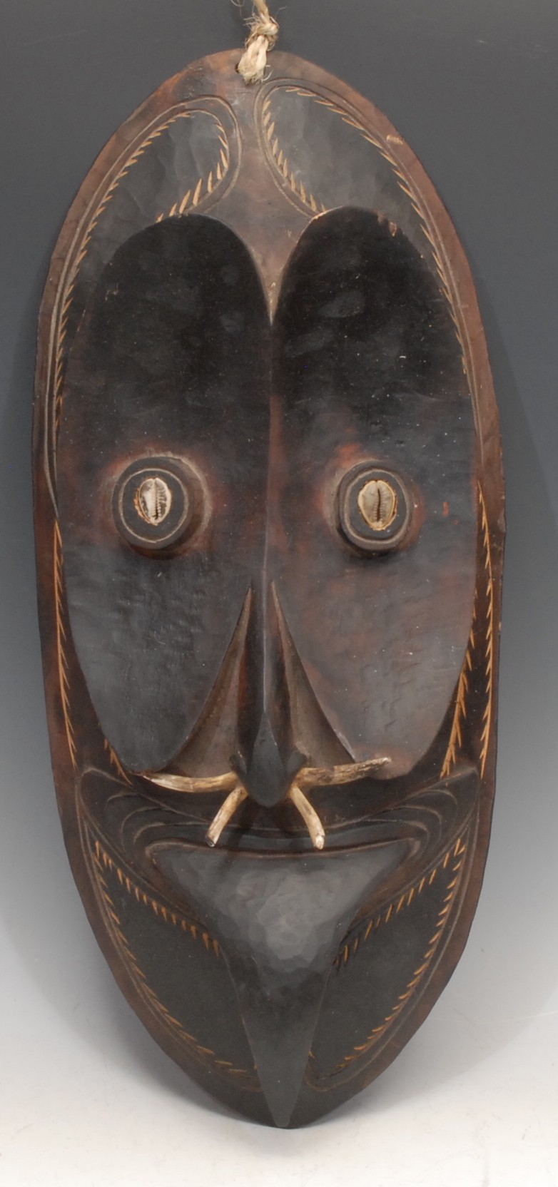 Tribal Art and the Eclectic Interior - a Papua New Guinea mask, stylised concave features, - Image 2 of 4