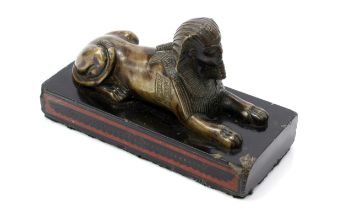 French School (19th century), a bronze sphinx, cast in the Grand Tour taste after the Ancient