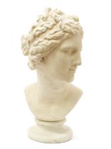 Interior Decoration - a plaster bust, Aphrodite, after the antique, waisted socle, 42cm high