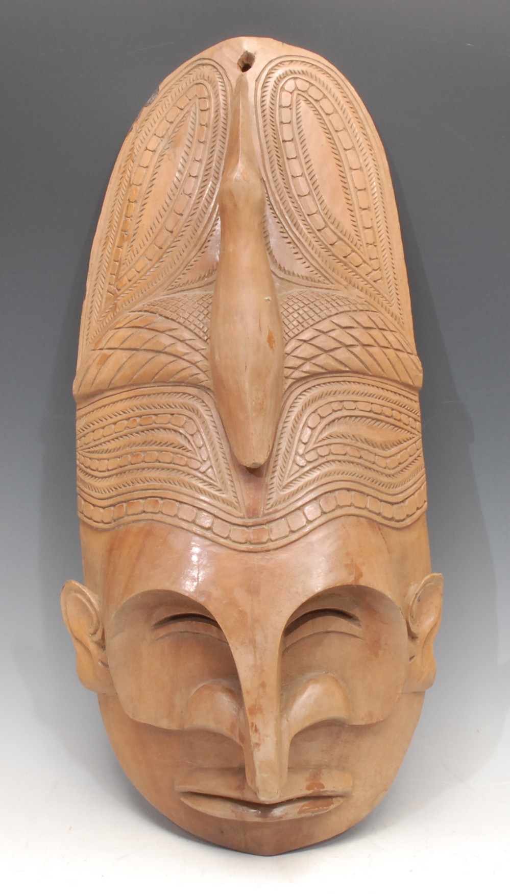 Tribal Art and the Eclectic Interior - a Papua New Guinea mask, stylised concave features, - Image 4 of 4