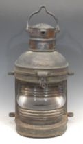 A copper ship's Mast Head lantern, Davey & Co, 88 West India Dock Road, London, 50cm