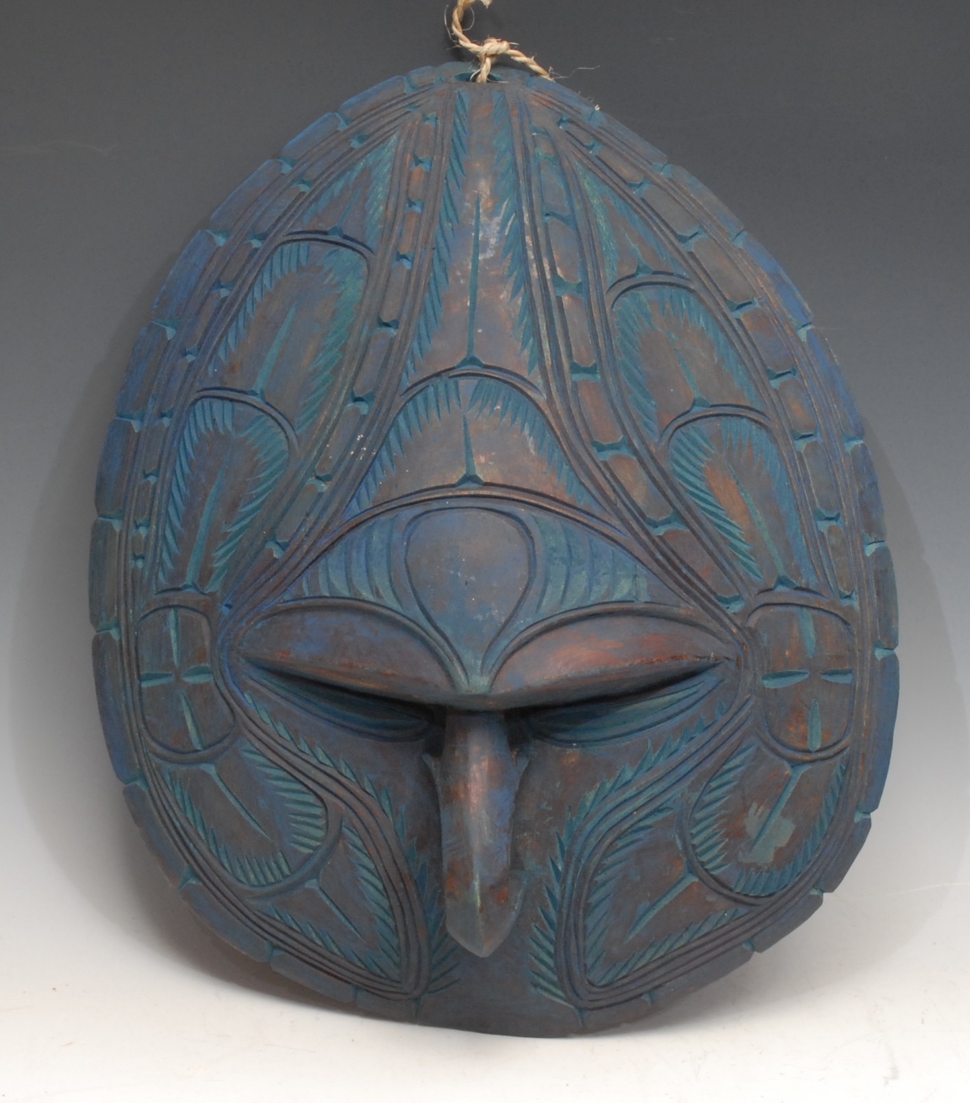 Tribal Art and the Eclectic Interior - a Papua New Guinea mask, stylised concave features, - Image 3 of 4