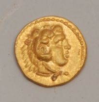 Coins - a Philip II gold quarter stater, Macedonia Mint Provenance; Purchased from a Dublin auction