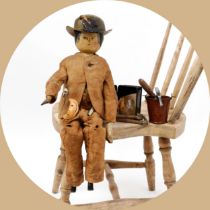 Toys From The Attic Part II - English Folk Art, Cornish Interest - a 19th century Grödnertal or '