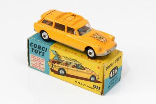 Corgi Toys 436 Citroen Safari ID19, deep yellow body with 'WILD LIFE PRESERVATION' decal to