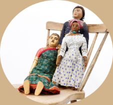 Toys From The Attic Part II - Dolls of the World - a Bahia Brazillian stuffed cloth bodied doll, the