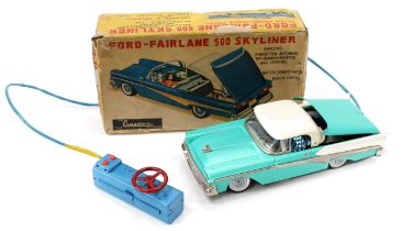 A 1950’s Cragstan (Japan) tinplate and battery operated remote control 748 Ford Fairlane 500