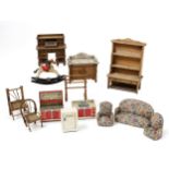 Dolls House Furnishings - a collection of dolls house furniture, first-half 20th century and
