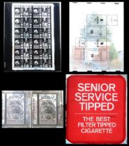 Advertising, Tobacco & Smoking Interest - a collection of rectangular shaped photographic glass