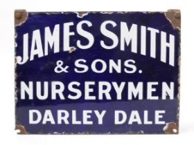 Advertising, Derbyshire Interest - a rectangular shaped single sided enamel sign with top