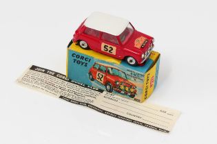 Corgi Toys 321 Monte-Carlo B.M.C. Mini-Cooper 'S', red body with white roof, 'RALLYE MONTE-CARLO'