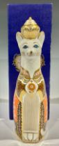 A Royal Crown Derby model from The Royal Cats Collection, Siamese Cat, 22cm, printed mark in red,