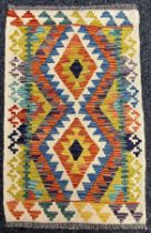 Rugs and Carpets - a Chobi kilim carpet, 101cm x 66cm