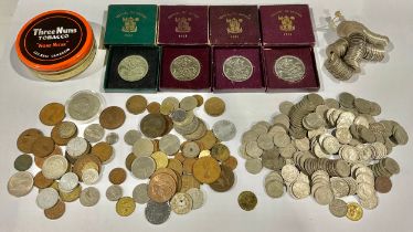 A collection of coins/crowns, etc