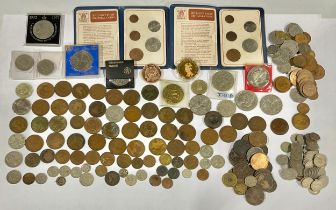 Coins - various pre-decimal, some silver, 1951 Hong Kong 50 Cent, commemorative, etc