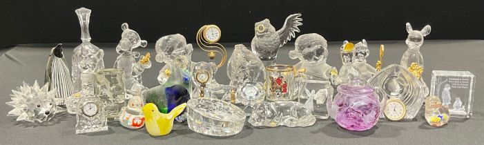 Glassware & Paperweights - eight Lenox crystal for Disney figures including Winnie the Pooh, Tigger,