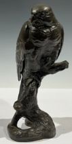 A Royal Worcester bronzed cast metal model, of a Sparrowhawk, modelled by James Alder, limited