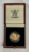 An Elizabeth II full gold sovereign, The 1991 Gold Proof Sovereign, limited edition 3,948/5,000,