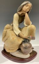 Ceramics - Lladro Classic Water Carrier figure, 13525, 38cm high