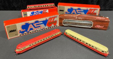 Toys & Juvenalia - AS Autorail HO scale models, each boxed and a Liliput HO scale sleeping car,