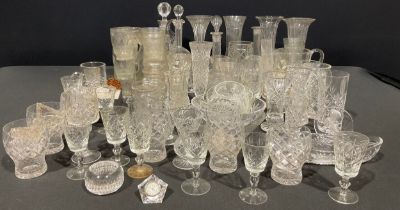 Glassware - a large quantity of early 20th century and later cut and etched glass, including